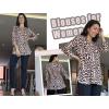 Zeagoo Womens 3/4 Length Sleeve Tops V Neck Tunic Casual Dressy Blouse Floral Printed Shirts(Leopard Brown)
