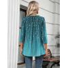 Zeagoo Womens 3/4 Length Sleeve Tops V Neck Tunic Casual Dressy Blouse Floral Printed Shirts(Willowfloral)