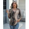 Zeagoo Womens Blouse Casual 3/4 Length Sleeve V Neck Basic T-Shirts Spring Summer Cute Tunic Tops Business Work Tees(Multicolor-cx278)