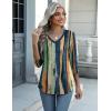 Zeagoo Womens Blouse Casual 3/4 Length Sleeve V Neck Basic T-Shirts Spring Summer Cute Tunic Tops Business Work Tees(Multicolor-cx289)
