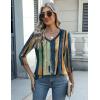 Zeagoo Womens Blouse Casual 3/4 Length Sleeve V Neck Basic T-Shirts Spring Summer Cute Tunic Tops Business Work Tees(Multicolor-cx289)