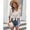 Zeagoo Womens Button Down Shirts Long Sleeve Cotton Gauze Tops Casual Collared Blouses Loose Fit(Apricot Blossom)