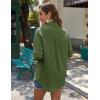 Zeagoo Womens Button Down Shirts Long Sleeve Cotton Gauze Tops Casual Collared Blouses Loose Fit(Army Green)