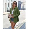 Zeagoo Womens Button Down Shirts Long Sleeve Cotton Gauze Tops Casual Collared Blouses Loose Fit(Army Green)