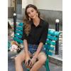 Zeagoo Womens Button Down Shirts Long Sleeve Cotton Gauze Tops Casual Collared Blouses Loose Fit(Black)