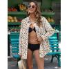 Zeagoo Womens Button Down Shirts Long Sleeve Cotton Gauze Tops Casual Collared Blouses Loose Fit(Cream Floral)