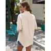 Zeagoo Womens Button Down Shirts Long Sleeve Cotton Gauze Tops Casual Collared Blouses Loose Fit(Khaki)