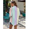 Zeagoo Womens Button Down Shirts Long Sleeve Cotton Gauze Tops Casual Collared Blouses Loose Fit(Stripes)