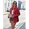 Zeagoo Womens Button Down Shirts Long Sleeve Cotton Gauze Tops Casual Collared Blouses Loose Fit(Wine Red)