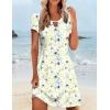 Zeagoo Women’s Casual A-Line Dresses with Pockets Summer Floral Tshirt Dress Short Sleeve Mini Dress Flowy Sundresses(Floral Printed-0012)