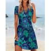 Zeagoo Women’s Casual A-Line Dresses with Pockets Summer Floral Tshirt Dress Short Sleeve Mini Dress Flowy Sundresses(Floral Printed-6)