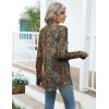 Zeagoo Women’s Casual Long Sleeve Shirts Crew Neck Round Hem Loose T-Shirts Tunic Tops with Thumb Holes(Boho)
