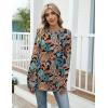 Zeagoo Women’s Casual Long Sleeve Shirts Crew Neck Round Hem Loose T-Shirts Tunic Tops with Thumb Holes(Multi-colored Paisley)