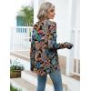 Zeagoo Women’s Casual Long Sleeve Shirts Crew Neck Round Hem Loose T-Shirts Tunic Tops with Thumb Holes(Multi-colored Paisley)