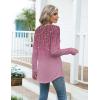 Zeagoo Women’s Casual Long Sleeve Shirts Crew Neck Round Hem Loose T-Shirts Tunic Tops with Thumb Holes(Purple Willow)