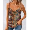 Zeagoo Women’s Cowl Neck Satin Camisole Sleeveless Sexy Spaghetti Strap Silk Cami Backless Tank Tops Halter Basic Tank Shirts(Boho Pattern Mz271)