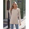 Zeagoo Womens Long Sleeve Tshirts Casual Tunic Tops Work Fashion Cute Sweaters Fall Outfits 2026 Dressy Blouse(01-apricot)