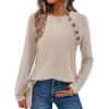 Zeagoo Womens Long Sleeve Tshirts Casual Tunic Tops Work Fashion Cute Sweaters Fall Outfits 2026 Dressy Blouse(01-apricot)