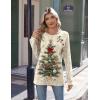 Zeagoo Womens Long Sleeve Tshirts Casual Tunic Tops Work Fashion Cute Sweaters Fall Outfits 2026 Dressy Blouse(01-floral Christmas)