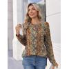 Zeagoo Womens Long Sleeve Tshirts Casual Tunic Tops Work Fashion Cute Sweaters Fall Outfits 2026 Dressy Blouse(01-vintage Floral)