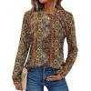 Zeagoo Womens Long Sleeve Tshirts Casual Tunic Tops Work Fashion Cute Sweaters Fall Outfits 2026 Dressy Blouse(01-vintage Floral)