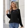 Zeagoo Womens Long Sleeve Tshirts Casual Tunic Tops Work Fashion Cute Sweaters Fall Outfits 2026 Dressy Blouse(Black)