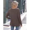 Zeagoo Womens Long Sleeve Tshirts Casual Tunic Tops Work Fashion Cute Sweaters Fall Outfits 2026 Dressy Blouse(Brown)