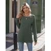 Zeagoo Womens Long Sleeve Tshirts Casual Tunic Tops Work Fashion Cute Sweaters Fall Outfits 2026 Dressy Blouse(Green)