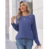 Zeagoo Womens Long Sleeve Tshirts Casual Tunic Tops Work Fashion Cute Sweaters Fall Outfits 2026 Dressy Blouse(Royal Blue)