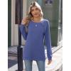 Zeagoo Womens Long Sleeve Tshirts Casual Tunic Tops Work Fashion Cute Sweaters Fall Outfits 2026 Dressy Blouse(Royal Blue)