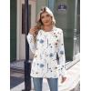 Zeagoo Womens Long Sleeve Tshirts Casual Tunic Tops Work Fashion Cute Sweaters Fall Outfits 2026 Dressy Blouse(White Floral)