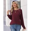 Zeagoo Womens Long Sleeve Tshirts Casual Tunic Tops Work Fashion Cute Sweaters Fall Outfits 2026 Dressy Blouse(Wine Red)