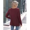 Zeagoo Womens Long Sleeve Tshirts Casual Tunic Tops Work Fashion Cute Sweaters Fall Outfits 2026 Dressy Blouse(Wine Red)
