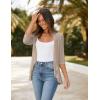 Zeagoo Women’s Open Front Cardigan 3/4 Sleeve Draped Ruffles Soft Knit Sweaters S-3XL(Khaki)