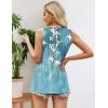 Zeagoo Women’s Summer Tank Tops 2026 Pleated Crew Neck Floral Solid Loose Fit Casual Sleeveless Flowy Boho Tunic Shirts(Bf202)
