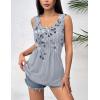 Zeagoo Women’s Summer Tank Tops 2026 Pleated Crew Neck Floral Solid Loose Fit Casual Sleeveless Flowy Boho Tunic Shirts(Dh62)