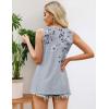 Zeagoo Women’s Summer Tank Tops 2026 Pleated Crew Neck Floral Solid Loose Fit Casual Sleeveless Flowy Boho Tunic Shirts(Dh62)