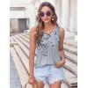 Zeagoo Women’s Summer Tank Tops 2026 Pleated Crew Neck Floral Solid Loose Fit Casual Sleeveless Flowy Boho Tunic Shirts(Dh62)
