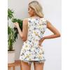 Zeagoo Women’s Summer Tank Tops 2026 Pleated Crew Neck Floral Solid Loose Fit Casual Sleeveless Flowy Boho Tunic Shirts(Floral Yellow)