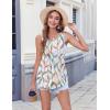 Zeagoo Women’s Summer Tank Tops 2026 Pleated Crew Neck Floral Solid Loose Fit Casual Sleeveless Flowy Boho Tunic Shirts(Leaf Print)