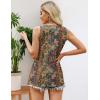 Zeagoo Women’s Summer Tank Tops 2026 Pleated Crew Neck Floral Solid Loose Fit Casual Sleeveless Flowy Boho Tunic Shirts(Mz721)