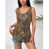 Zeagoo Women’s Summer Tank Tops 2026 Pleated Crew Neck Floral Solid Loose Fit Casual Sleeveless Flowy Boho Tunic Shirts(Mz721)