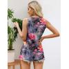 Zeagoo Women’s Summer Tank Tops 2026 Pleated Crew Neck Floral Solid Loose Fit Casual Sleeveless Flowy Boho Tunic Shirts(Wf19)