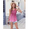 Zeagoo Women’s Summer Tank Tops 2026 Pleated Crew Neck Floral Solid Loose Fit Casual Sleeveless Flowy Boho Tunic Shirts(Xh370)