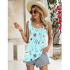 Zeagoo Women’s Summer Tank Tops 2026 Pleated Square Neck Loose Fit Casual Flowy Tunic Sleeveless Shirts(Blue Yellow Flowers)