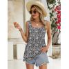 Zeagoo Women’s Summer Tank Tops 2026 Pleated Square Neck Loose Fit Casual Flowy Tunic Sleeveless Shirts(Multicolor Floral)