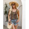 Zeagoo Women’s Summer Tank Tops 2026 Pleated Square Neck Loose Fit Casual Flowy Tunic Sleeveless Shirts(Mz721)