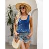 Zeagoo Women’s Summer Tank Tops 2026 Pleated Square Neck Loose Fit Casual Flowy Tunic Sleeveless Shirts(Mz845)