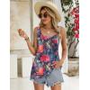 Zeagoo Women’s Summer Tank Tops 2026 Pleated Square Neck Loose Fit Casual Flowy Tunic Sleeveless Shirts(Tye Dye Red Flower)