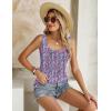 Zeagoo Women’s Summer Tank Tops 2026 Pleated Square Neck Loose Fit Casual Flowy Tunic Sleeveless Shirts(Xh481)